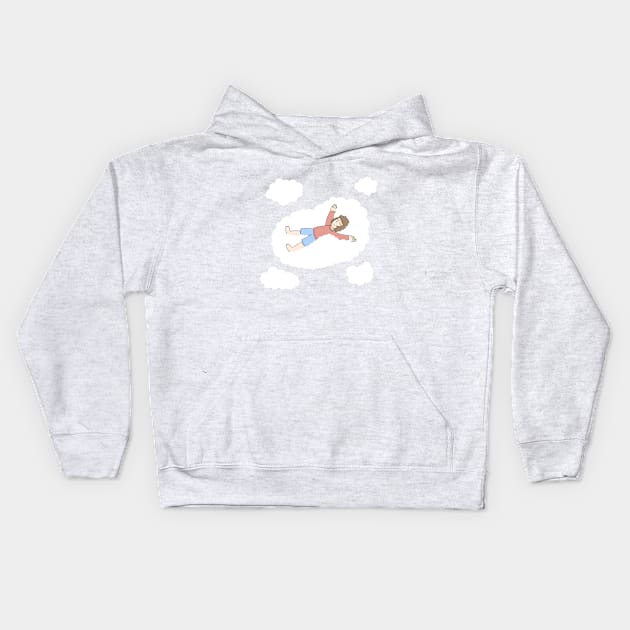 Sleeping on clouds Kids Hoodie by KammyBale